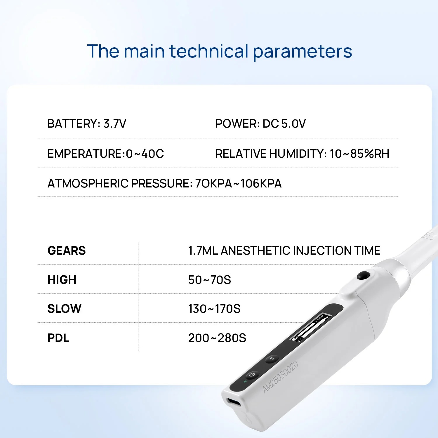 Dental Electric Anesthesia Injector Pen Oral Anesthesia Device Instruments